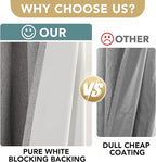 H.VERSAILTEX Linen Blackout Curtains Durable Thick Textured Linen Look 100% - Image 4