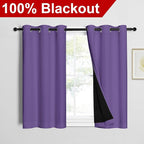 NICETOWN 100% Blackout Short Curtains - Image 2