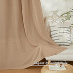 NICETOWN Thick Linen Blend Curtains Flax Textured - Image 3