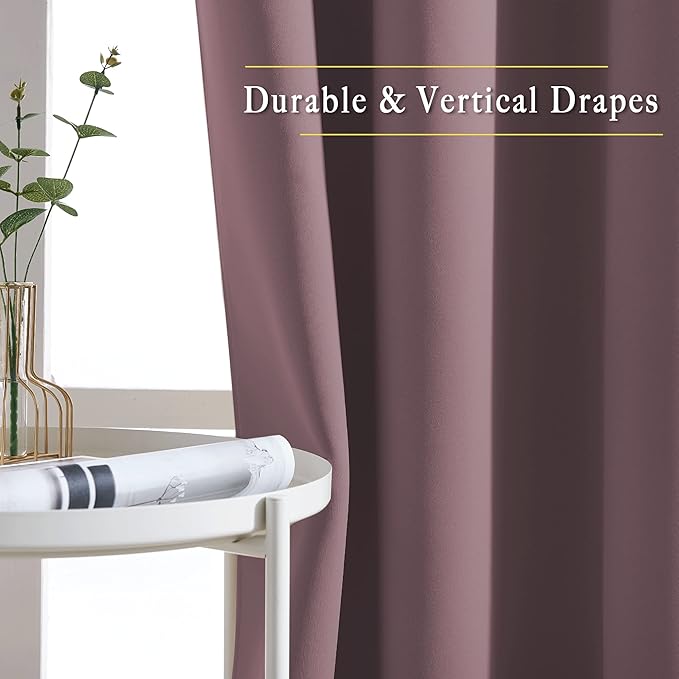 NICETOWN Blackout Curtains 90 inch Length, Sound Reducing Thermal Insulated - Image 5