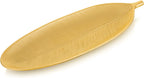 Hanobe Decorative Trays for Home Decor, Leaf Shaped Wood Key Bowl