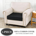 Couch Cushion Cover Seat Cushion Cover Stretch Armchair Cover Separate - Image 2