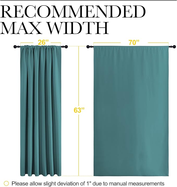 NICETOWN Blackout Curtains for Bedroom, Window Curtain Panels, Thermal - Image 7