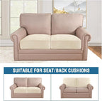 H.VERSAILTEX Velvet Stretch Couch Cushion Cover Plush Cushion Slipcover - Image 3