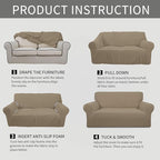 Easy-Going Stretch 4 Seater Sofa Slipcover 1-Piece Sofa Cover Furniture - Image 5
