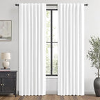 MIULEE 100% Blackout Linen Curtains by MIULEE