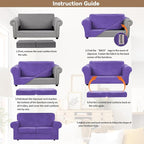 WEERRW Velvet Couch Covers for 2 Cushion Couch Sofa - Image 6