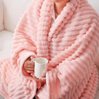 Light Pink Fleece Throw Blanket 60”×80” - Image 4