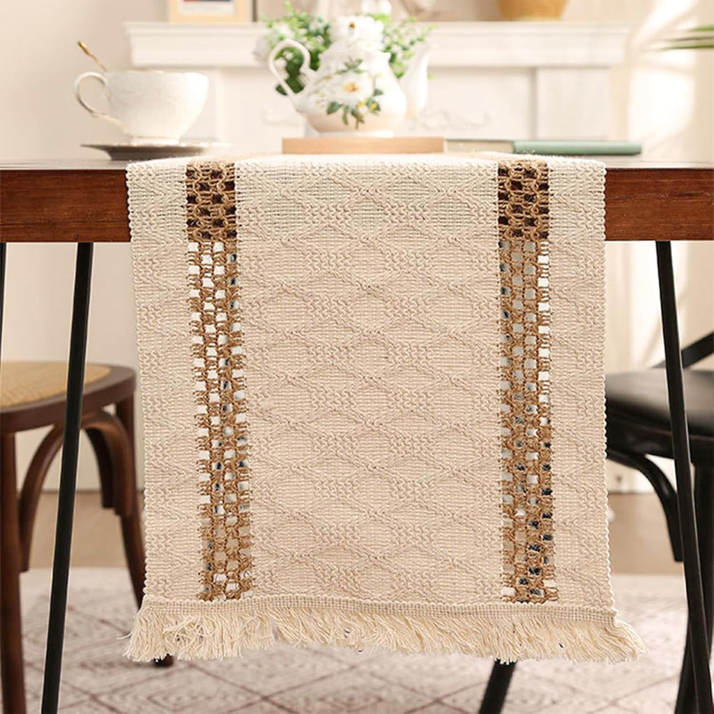 Niviy Boho Table Runner for Fall Thanksgiving Home Decor 12 x 72 Inches