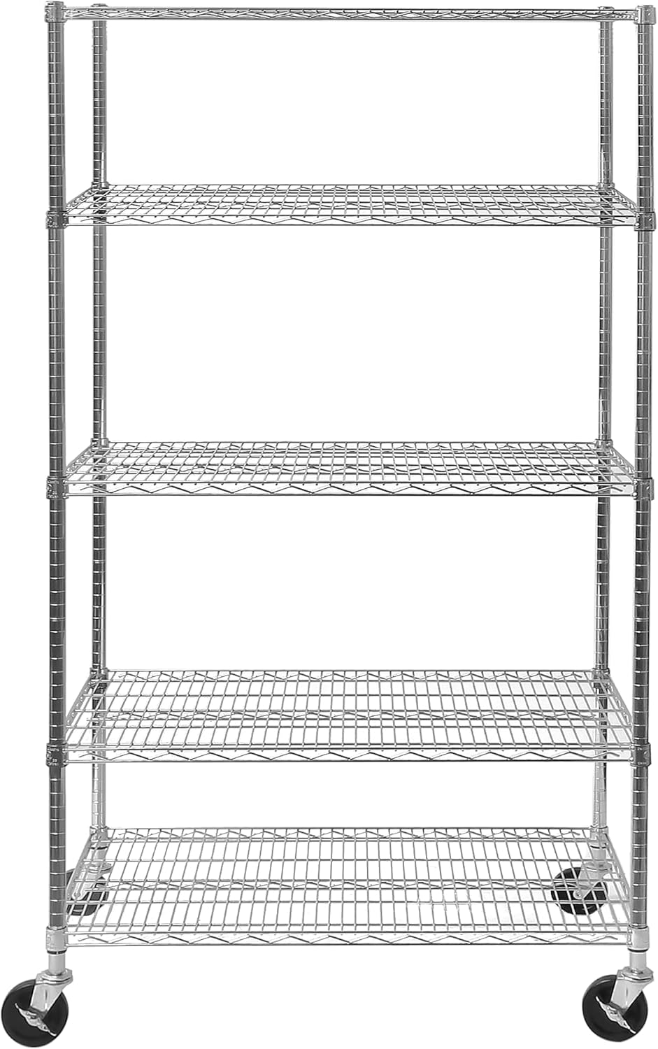 UltraDurable 5-Tier NSF Wire Shelving Unit, 24"W x 18"D x 75"H