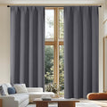 Simplebrand Ava Grey Blackout Curtains by Simplebrand