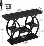 Tribesigns 39.4" Console Table, 4-Tier Sofa Table, Accent Tables, Black