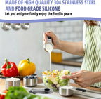 Measuring Cups and Spoons Set,304 Stainless Steel 5 Magnetic Measuring Cups and 8 Sigle Sided Measuring Spoons with 1 Leveler,Kitchen Gadgets for Cooking & Baking