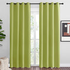 NICETOWN Fresh Green Blackout Curtains 86 inches Length by NICETOWN