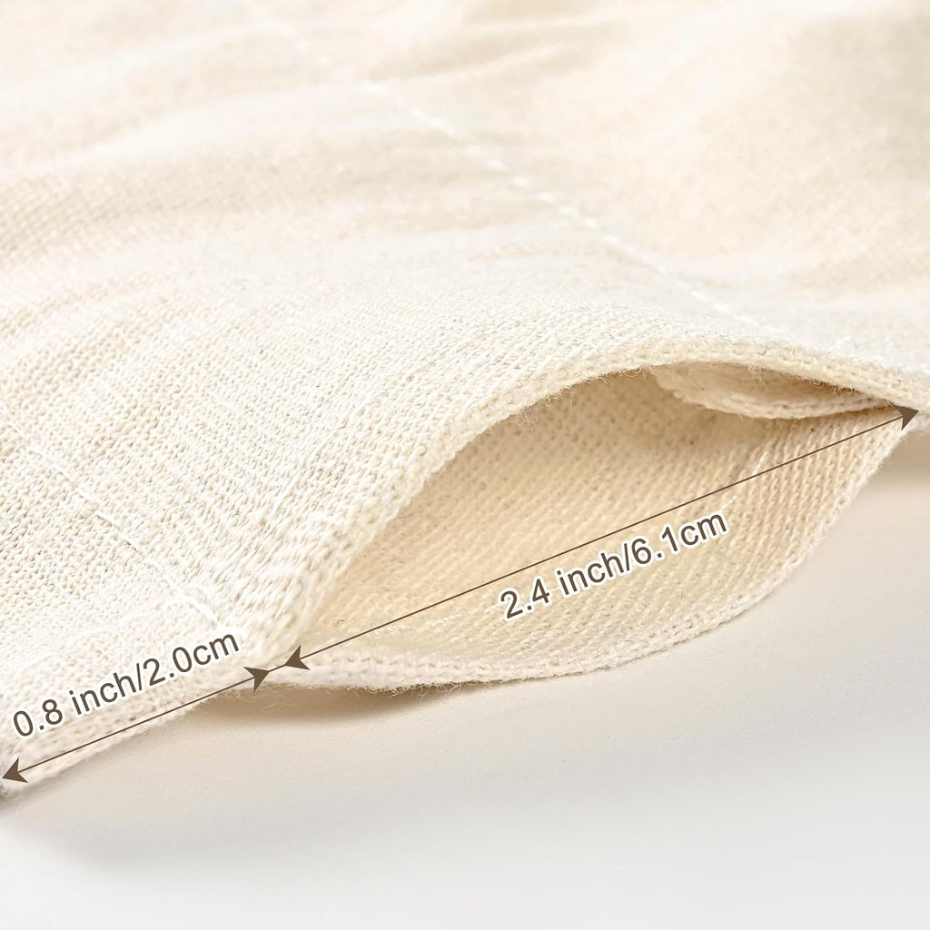 ASPMIZ Farmhouse Valances for Windows, Boho Kitchen Valances Curtains with Rustic Buttons, Brown Striped Window Valance for Living Room, Cotton Linen Valance for Bathroom, 52 x 18 Inches