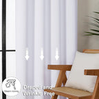 Simplebrand Ava Pure White Curtains 24 Inches Long 2 Panels, Light Filtering - Image 7