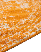 Unique Loom Bromley Collection Area Rug - Wells (3' 1" Round Orange/Ivory)