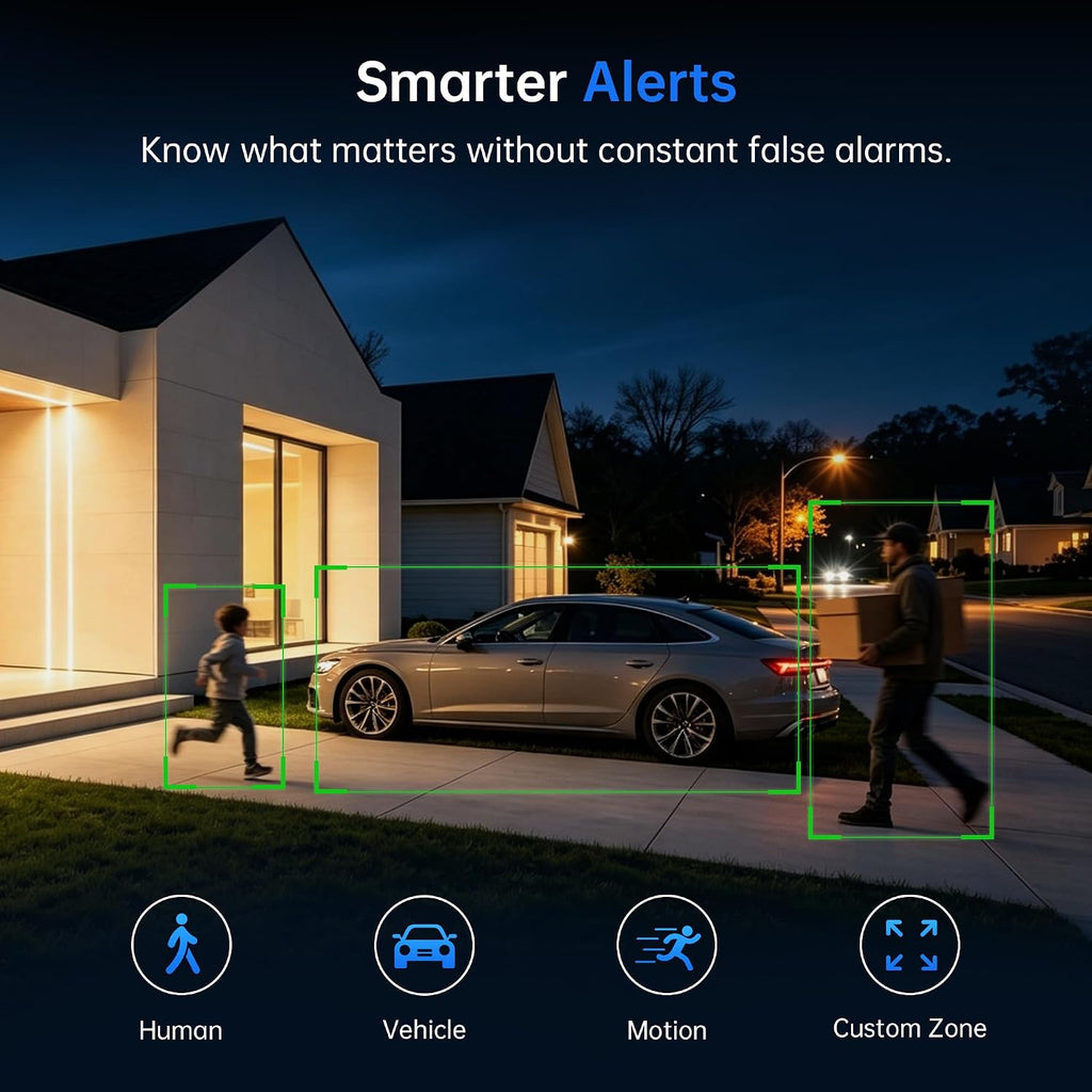 4K PoE Security Camera System, Build in 64GB Storage, Metal Housing