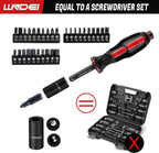 48 Piece 1/4" Mini Socket Ratchet Wrench Set, Metric Shallow(4-14mm)