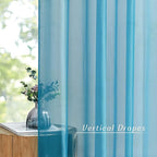 NICETOWN Voile Sheer Teal 90 inch Curtains - Image 5