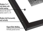 Americanflat 11x14 Picture Frame - Matted to 5x7 - Engineered Wood - Black