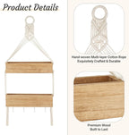 Mkono Bedside Shelf Organizer Macrame Wall Hanging Girls Room Decor Small