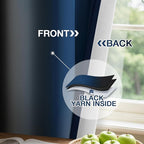 Yakamok Blackout Ombre Dark Blue and Black Curtains - Image 4