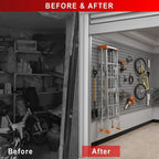 Slatwall Panels Garage Wall Organizer, 4 x 8 ft PVC Slat Wall Panels, Grey