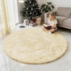 yulidayang Fluffy Round Area Rugs by yulidayang