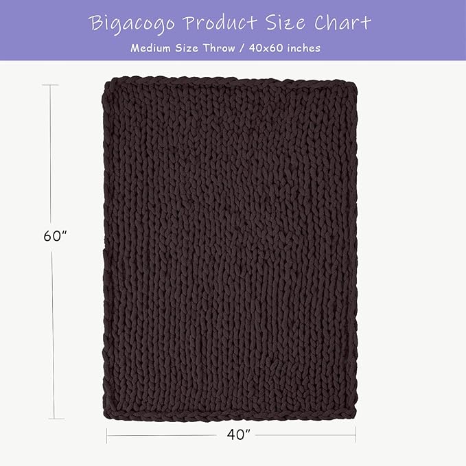 Bigacogo Chunky Knit Throw Blanket - Image 2