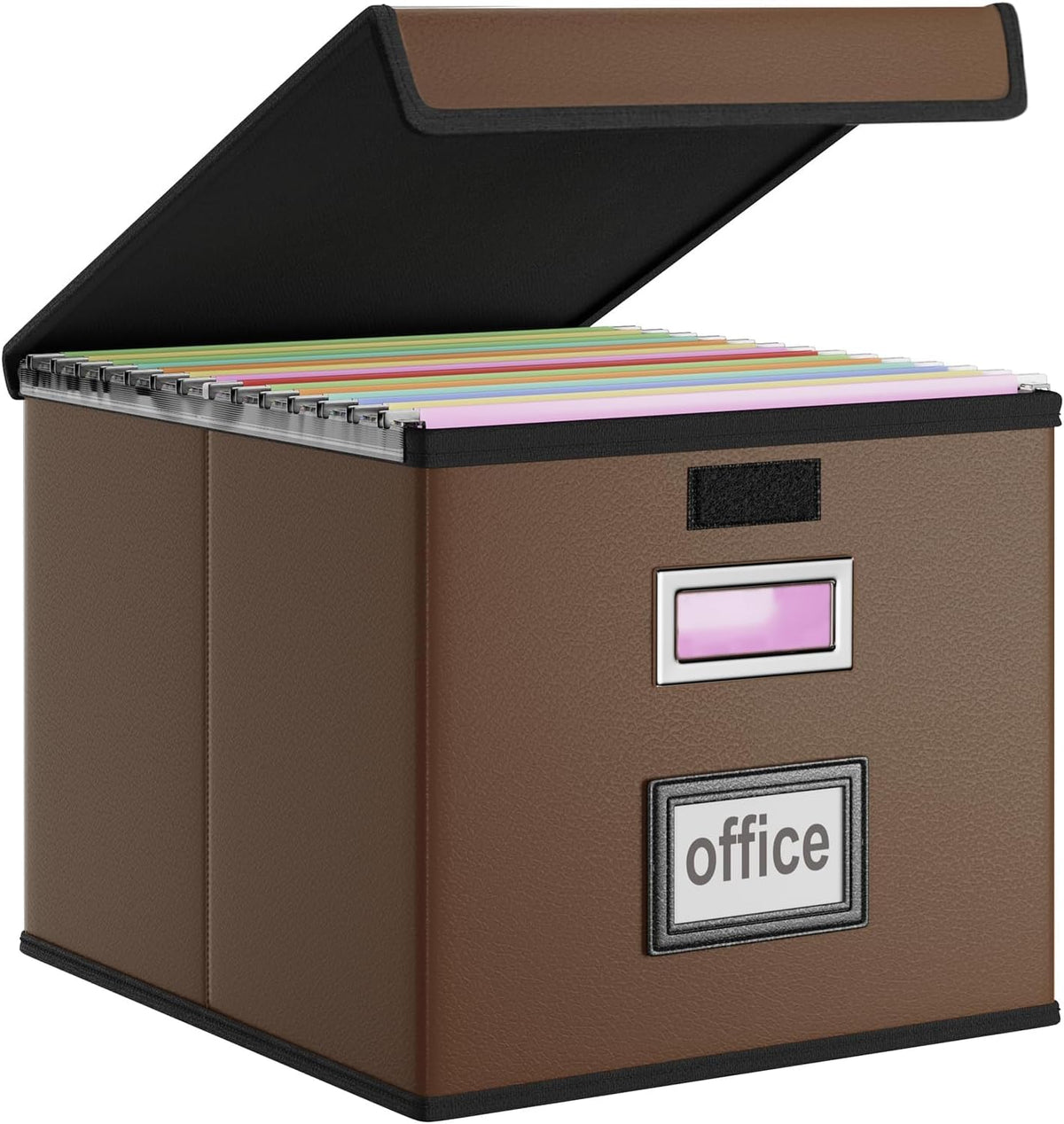 File Organizer Box with Lids, Collapsible File Folder Organizer