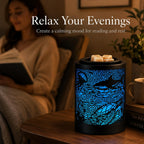 Wax Warmer, Wax Melt Warmer with 7-Color LED Night Light & 2/4/8H Timer