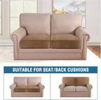 H.VERSAILTEX Velvet Stretch Couch Cushion Cover Plush Cushion Slipcover - Image 3