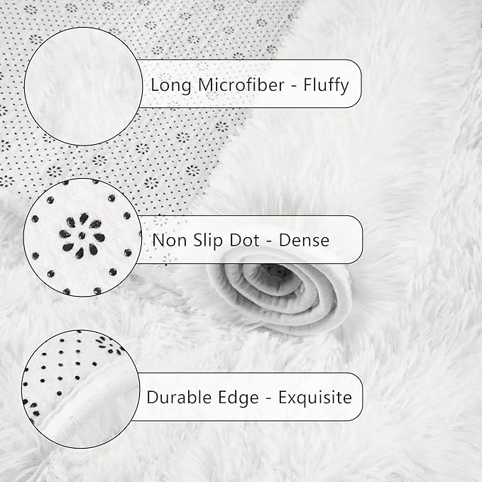 Chicrug Soft Runner Rug for Bedroom Living Room Plush Fluffy Rug 2x10 Feet - Image 7
