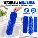Bendable Microfiber Duster with Extension Pole, Up to 100-Inch Reach