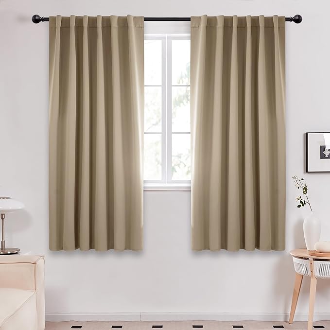 Deconovo Blackout Curtains, Thermal Insulated, W52 x L72 2 Panels, Back Tab by Deconovo