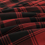 MaiRêve Plaid Queen Comforter Set Red Black 7 Pieces Bed in a Bag