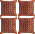 Fancy Homi 4 Packs Rust Decorative Throw Pillow Covers 18x18 Inch by Fancy+Homi