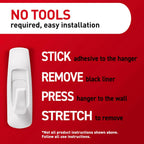 Command Large White Hooks, 14 Hooks, 16 Strips
