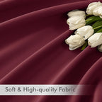 MIULEE Christmas Wine Red Back Tab Blackout Curtains 102 Inch Long 2 Panels Set - Image 6