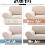 H.VERSAILTEX 4 Piece Stretch Couch Covers - Image 3