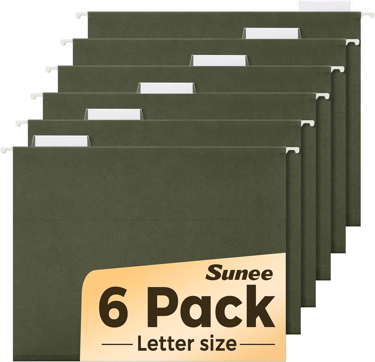 SUNEE Hanging File Folders, 12 Pack Letter Size Hanging File Folders with 1/5-Cut Tabs, Ideal for Home and Office Organization and Papers Classification,Assorted Colors