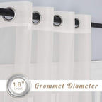 NICETOWN Voile Sheer Curtains for Bedroom Windows, Grommet Top Elegant - Image 2