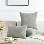 Fancy Homi 2 Packs Grey Lumbar Decorative Throw Pillow Covers 12x20 Inch - Image 6