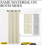 NICETOWN Beige Room Darkening Curtains for Kitchen 42" w x 48" L 2 Panels