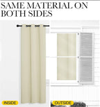 NICETOWN Beige Room Darkening Curtains 86" Long - Image 6