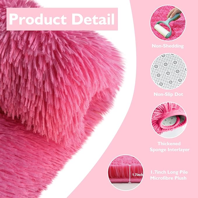 8x10 Fluffy Area Rugs for Living Room, Shag Area Rug for Bedroom, Soft Fuzzy - Image 3