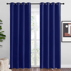 NICETOWN Navy Blue Blackout Curtains 86 inches Length by NICETOWN