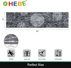 HEBE Hallway Runner Rug 2'x8' Washable Vintage Distressed Area Rugs Non Slip - Image 2