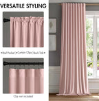 MIULEE Baby Pink Velvet Curtains 108 inches - Image 2